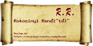 Rokosinyi Renátó névjegykártya
